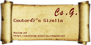 Csutorás Gizella névjegykártya