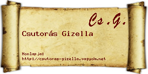 Csutorás Gizella névjegykártya