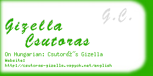gizella csutoras business card